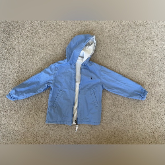 Polo Ralph Lauren Blue and White Reversable Jacket with Hood - Picture 1 of 3